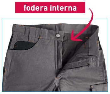 Pantalone lavoro foderato - fodera interna